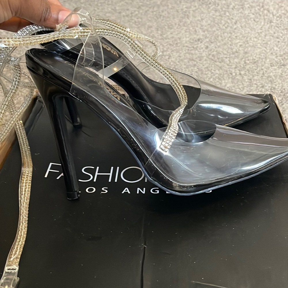 Clear strap up heals